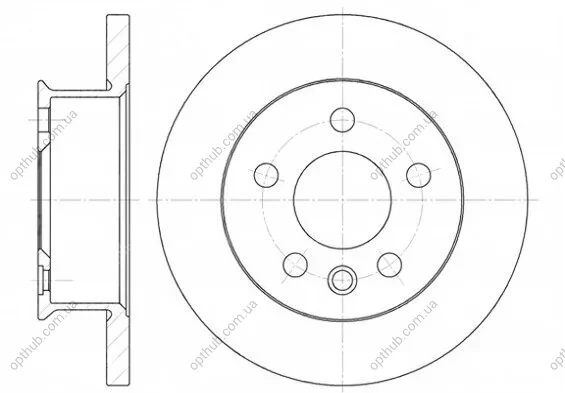 Диск тормозной VW T4 передн. (пр-во) REMSA 6414.00 (фото 1)