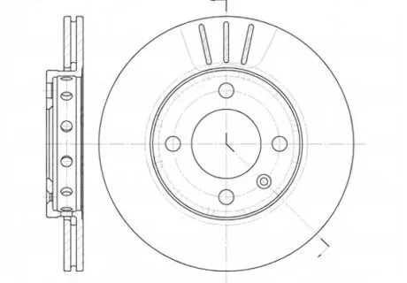 Диск гальмівний ПЕРЕДН SEAT AROSA 05/97-06/04,VW LUPO 09/98-07/05 POLO 10/94-10/99 POLO 10/99-10/01 PO -ua REMSA 6426.10