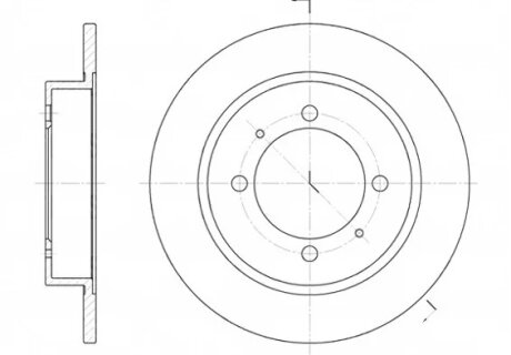 Диск гальмівний MITSUBISHI, задн. REMSA 6447.00