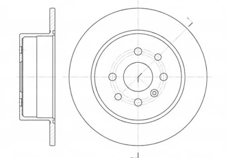 Диск тормозной OPEL VECTRA B задн. REMSA 6454.00
