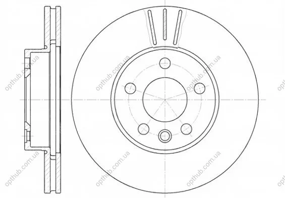 Диск гальмівний FORD, SEAT, VW, передн., вент. (вир-во) REMSA 6496.10 (фото 1)