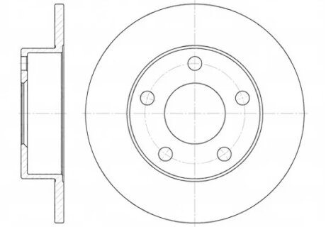 Диск гальмівний AUDI VW A4 ПЕРЕДНІЙ QUATTRO, A4 QUATTRO задн. REMSA 6513.00