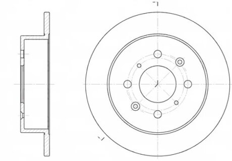 Диск гальмівний HONDA CIVIC, JAZZ 1.4I,1.6I 16V 94.01-,08.07- -ua REMSA 6521.00