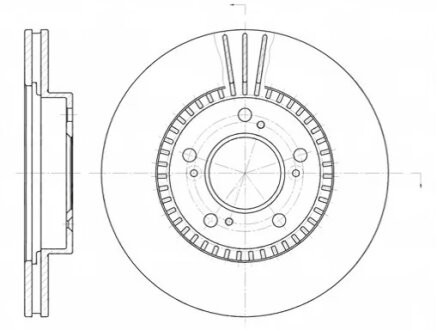 Диск гальмівний ПЕРЕДН HONDA CRV, HRV,INTEGRA,PRELUDE SHUTTLE 1.6I-2.2I 16V 94.10-,02.07- -ua REMSA 6586.10