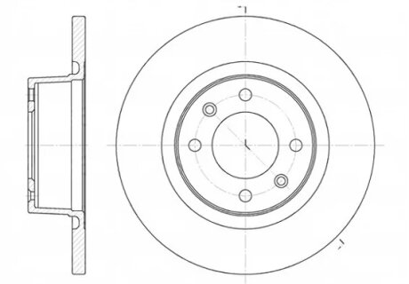 Диск гальмівний ЗАДН CITROEN C5 03.2001- -ua REMSA 6605.00