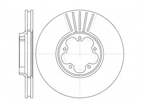 Диск гальмівний FORD TRANSIT передн., вент. REMSA 6609.10