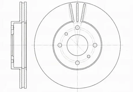Диск гальмівний NISSAN ALMERA передн., вент. (вир-во) REMSA 6610.10
