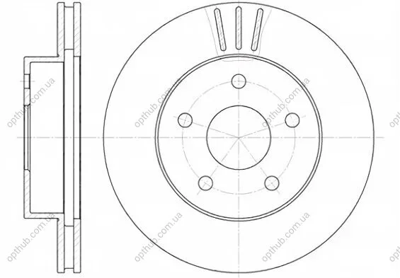 Диск тормозной JEEP GRAND CHEROKEE II передн. (пр-во Remsa) REMSA 6626.10 (фото 1)