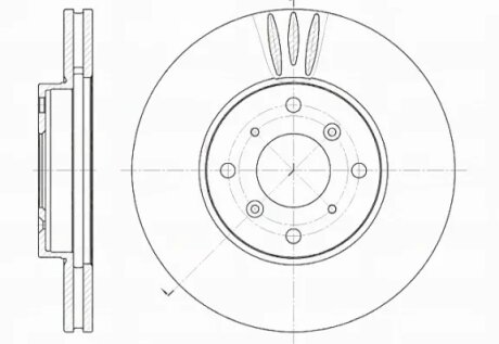 Диск гальмівний ПЕРЕДН HONDA ACCORD 2.0I SED,H/B CG9/CH7 F20B6 1997CC 16V OHC FWD 5 MTM + ATM 98-03 -ua REMSA 6641.10