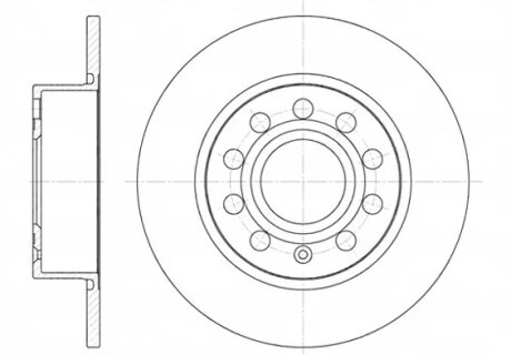 Диск гальмівний ЗАДН SEAT ALTEA XL 10/06- LEON 05/05- TOLEDO 04/04-,SKODA OCTAVIA 02/04-,VW EOS 03/06 REMSA 6649.00