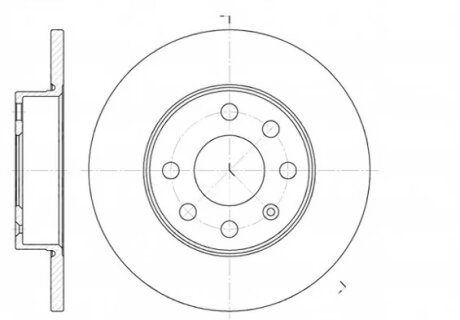 Диск гальмівний ПЕРЕДН OPEL CORSA C (+ ABS) 09.2000- -ua REMSA 6664.00