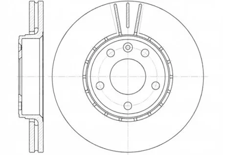 Диск гальмівний NISSAN, OPEL, RENAULT, передн., вент. (вир-во) REMSA 6682.10