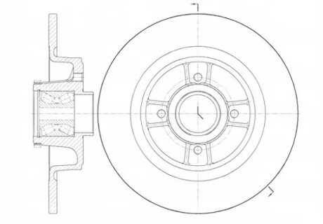 Диск гальмівний ЗАДН RENAULT SCENIC II [JM] 05.2003- С ПОДШ -ua REMSA 6698.20