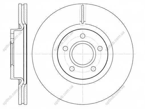 Диск гальмівний FORD C-MAX, FOCUS передн. (вир-во) REMSA 6711.10 (фото 1)