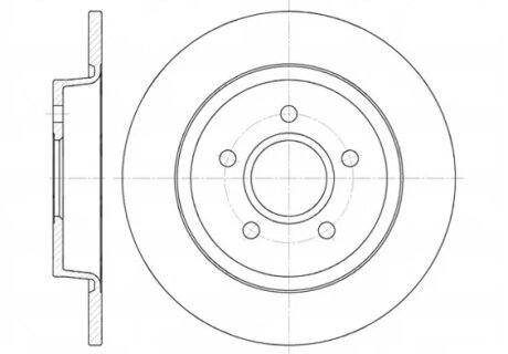Диск гальмівний ЗАДН FORD C-MAX II 2/07- FOCUS C-MAX 10/03-4/08 FOCUS 11/04-3/08,VOLVO C30 12/06- S40/ -ua REMSA 6712.00