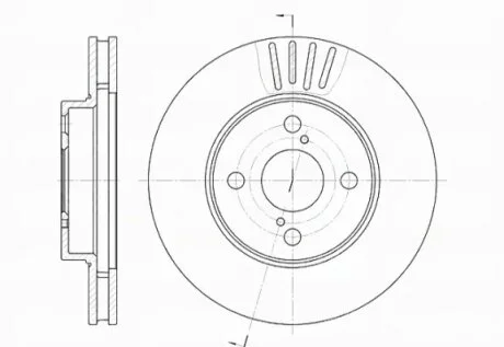 Диск гальмівний TOYOTA, передн., вент. (вир-во) REMSA 6742.10