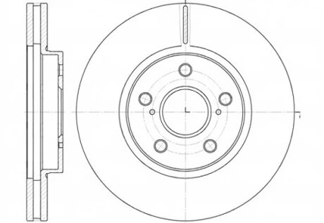 Диск гальмівний ПЕРЕДН TOYOTA CAMRY,PREVIA 2.0D-4D,2.4I 16V 01.02-,01.11- -ua REMSA 6862.10