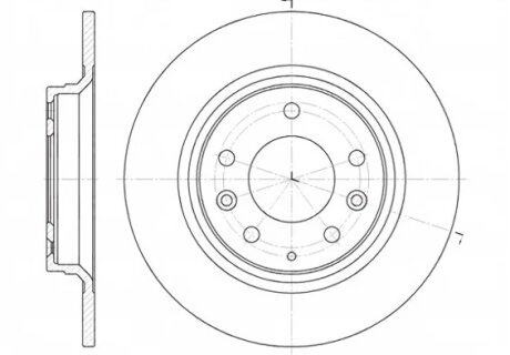 Диск гальмівний MAZDA 323(BJ)/6/626(GW) 01.2001- задн. REMSA 6881.00