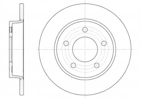 Диск гальмівний MAZDA 3 BK 07.2003 - задн. REMSA 6906.00