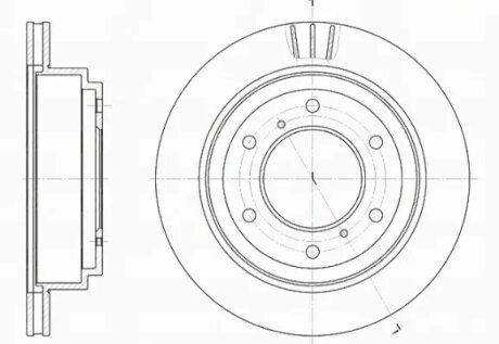 Диск гальмівний MITSUBISHI PAJERO III 2.5TD задн. REMSA 6955.10