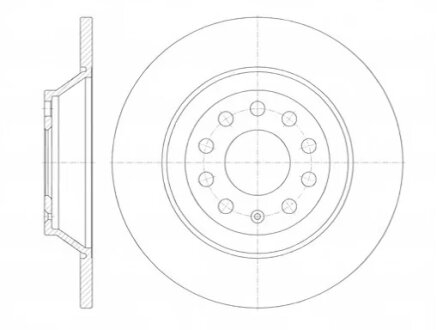 Диск гальмівний AUDI A6 2.0-4.2 -2011 задн. REMSA 6969.00