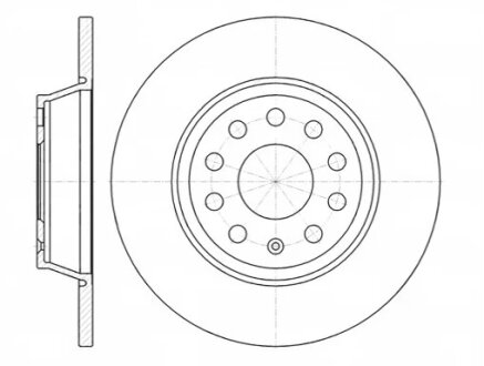 Диск гальмівний SKODA SUPERB, YETI, VW GOLF V, PASSAT задн. REMSA 6973.00