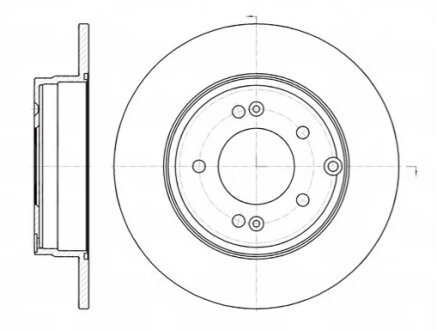 Диск тормозной HYUNDAI SONATA V 2.0 CRDI 06- задн. REMSA 6989.00
