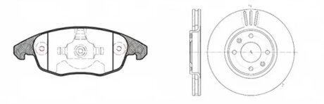 Комплект: 2 диска+ 4 колодки гальмівних REMSA 81248.00 (фото 1)