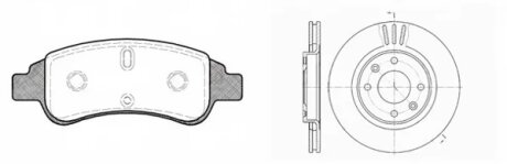 Комплект: 2 диска+ 4 колодки гальмівних К-Т КОЛОДОК 0840.30 + 2 ДИСКА 6603.10 ПЕРЕДН CITROEN BERLINGO -ua REMSA 8840.02