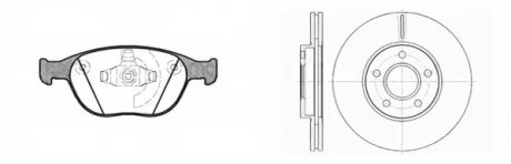 Комплект: 2 диска+ 4 колодки тормозных REMSA 8984.00 (фото 1)