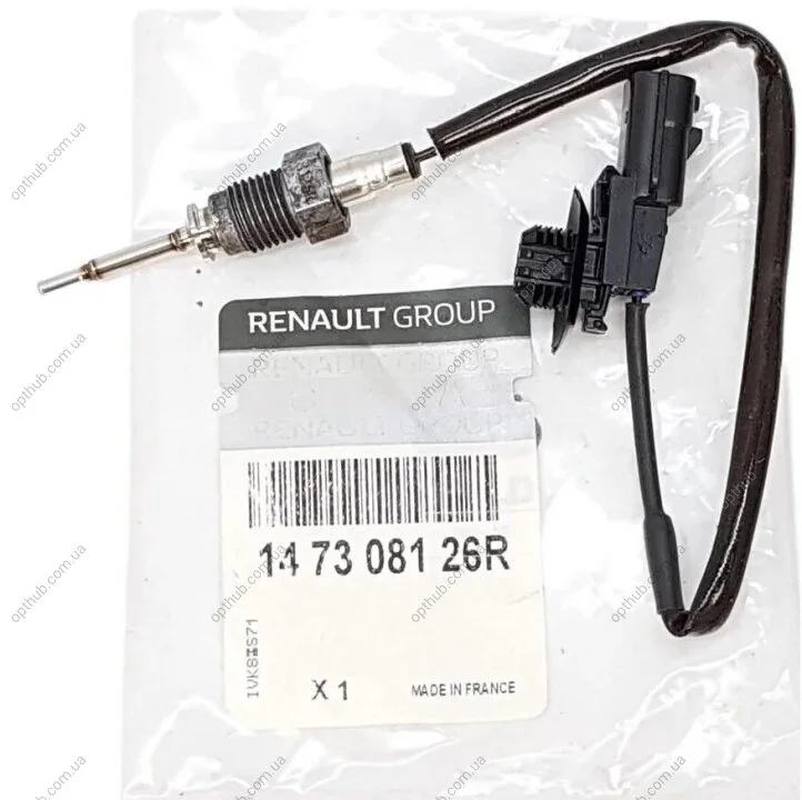 Датчик температури вихлопних газів 1,5dci Renault Megane III 08- (Renault) Renault RENAULT 147308126R (фото 1)