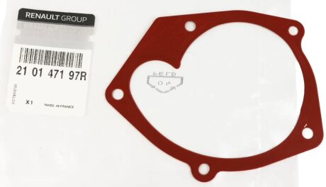 Прокладка двигуна арамідна ВОДЯНОГО НАСОСА DUSTER/LOGAN/SANDERO 1.5-2.0 DCI 97- -ua RENAULT 210147197R