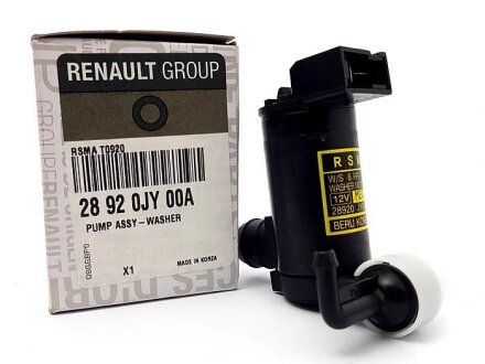 Помпа омивача NISSAN PRIMERA (P11) 1996-2001, KOLEOS I (HY_) 2008 -> 28 92 0JY 00A-ua RENAULT 28920JY00A