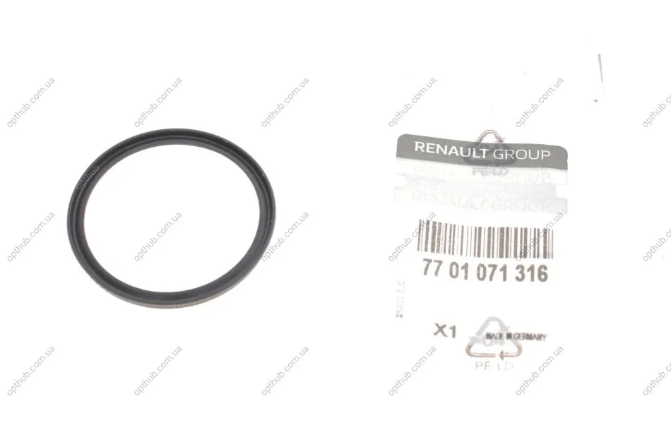 Кільце ущільнювальне патрубка інтеркулера 1,5 / 2,0 dci Renault Trafic II, Kangoo II Renault RENAULT 7701071316 (фото 1)