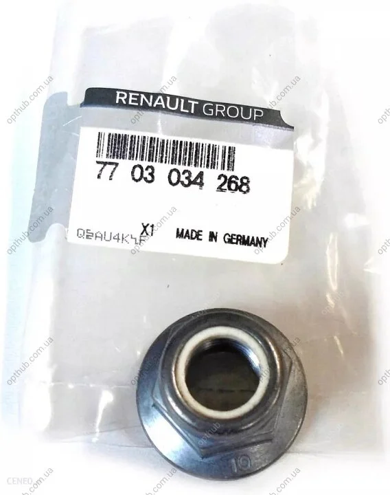 Гайка опори амортизатору DUSTER Renault RENAULT 7703034268 (фото 1)