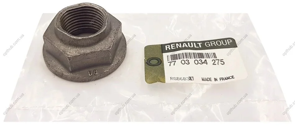 Гайка більше М12 (з чорного металу) ГАЙКА 77 03 034 275-ua RENAULT 7703034275 (фото 1)