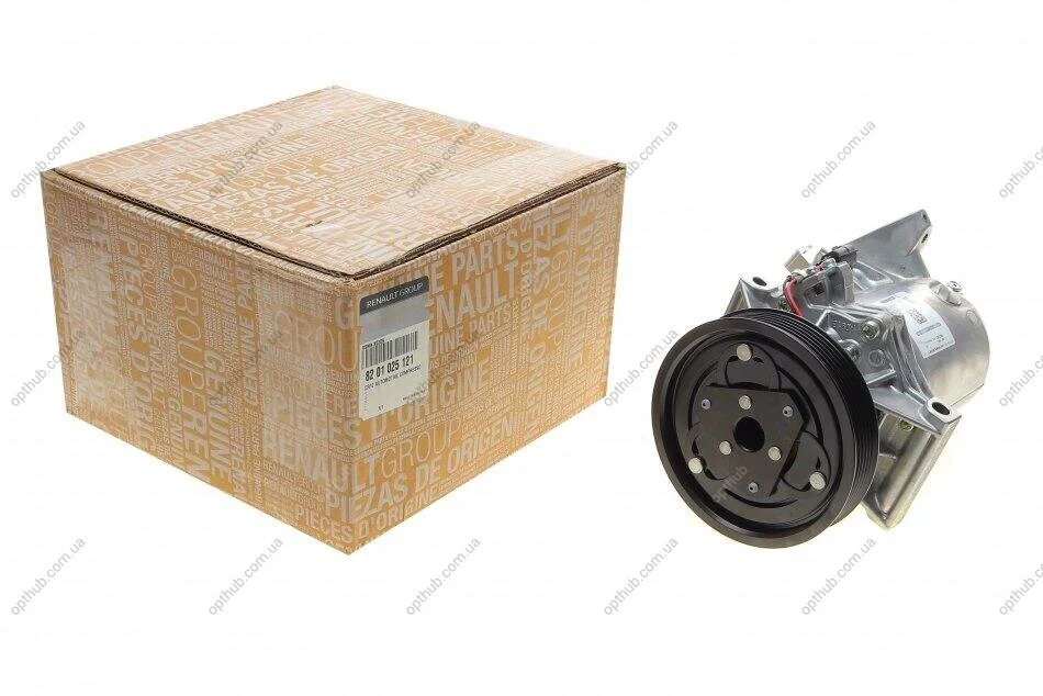 Компрессор кондиціонера 1.6 16V Renault Fluence (10-), Logan II (13-), Duster (10-) Renault RENAULT 8201025121 (фото 1)