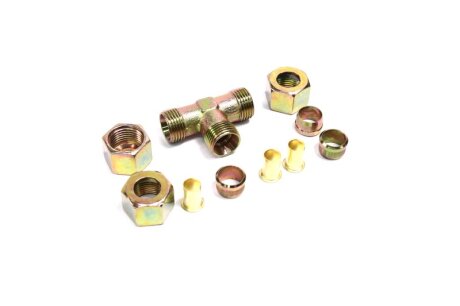 Р/к трубки гальмівної трійник (Dвнут.=12мм, М18х1,5) (1штуцер,3гайки,3втулки,3шайби) RIDER RD 01.01.67