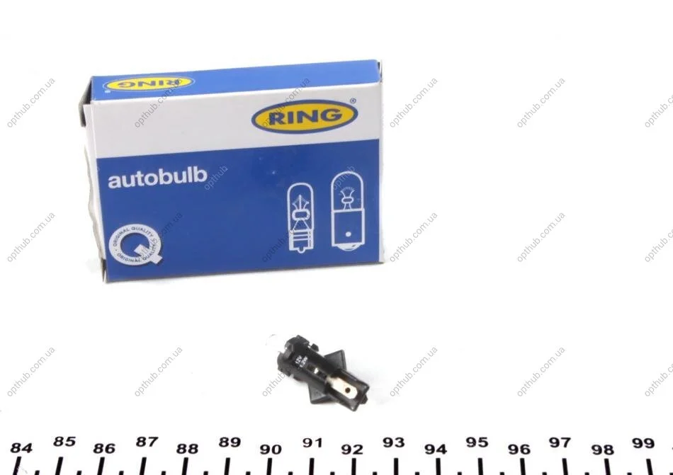 Автолампа 12V 1.2W BG8.5 - 5.5D Black (в прикурювач) RING (opt-om) Ring R509TLBK (фото 1)