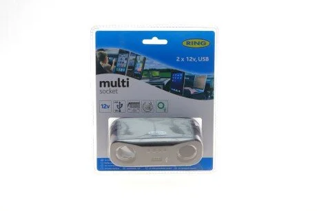 Разветвитель прикуривателя (индикатор батарей) (2x12/1xUSB) RING (opt-om) Ring RMS7