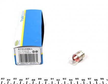 Автолампа R5W 24V 5W BA15s (SCC) Truckmaster Heavy Duty/Long Life (opt-om) Ring RTM149HDLL
