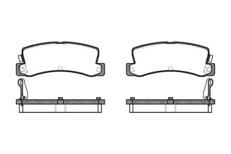 Гальмівні колодки, к-кт. ROADHOUSE 221404