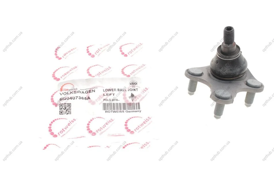 Опора кульова (передня/знизу/L) Audi A3/Skoda Octavia III/VW Caddy IV/Golf VII 12- (всередині UA63 ROTWEISS 5Q0407365A (фото 1)