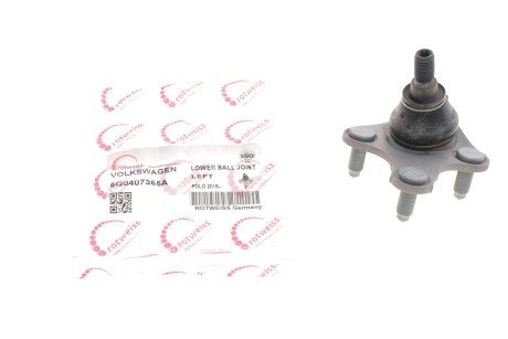 Опора кульова (передня/знизу/L) Audi A3/Skoda Octavia III/VW Caddy IV/Golf VII 12- (всередині UA63 ROTWEISS 5Q0407365A