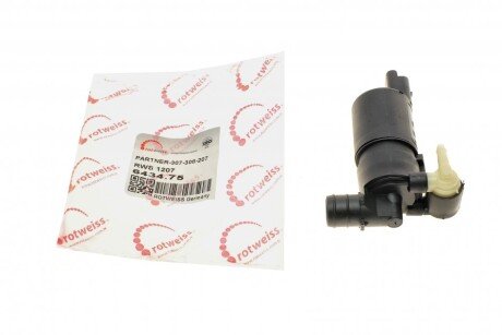 Насос омивача скла (дуальний) Renault Trafic 01- (6434.75) (opt-om) ROTWEISS RWS1207