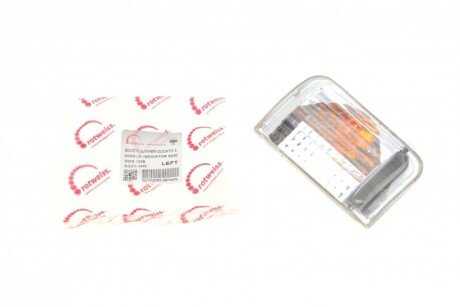 Повторювач повороту на дзеркало Fiat Ducato/Peugeot Boxer 06- (L) (білий) (71748252/6325.H0) UA63 ROTWEISS RWS1208