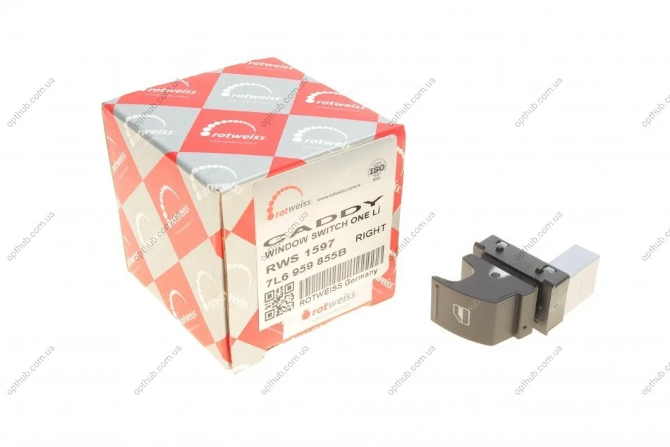 Кнопка склопідіймача (R) VW Caddy 03- UA63 ROTWEISS RWS1597 (фото 1)