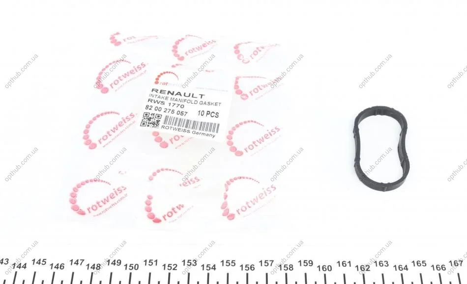 Прокладка впускного колектора Renault Kangoo 1.6i 16V 01- (opt-om) ROTWEISS RWS1770 (фото 1)