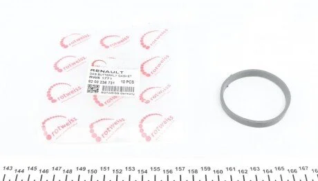 Прокладка заслонки дросельної Renault Megane II 1.4/1.6 16V 03- (K4M/K4J) (opt-om) ROTWEISS RWS1771
