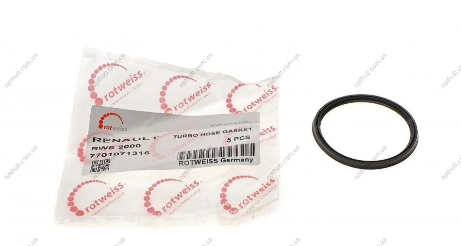 Прокладка патрубка інтеркулера ущільнююча Renault Megane 3 1.5 dCi 09- (opt-om) ROTWEISS RWS2000 (фото 1)